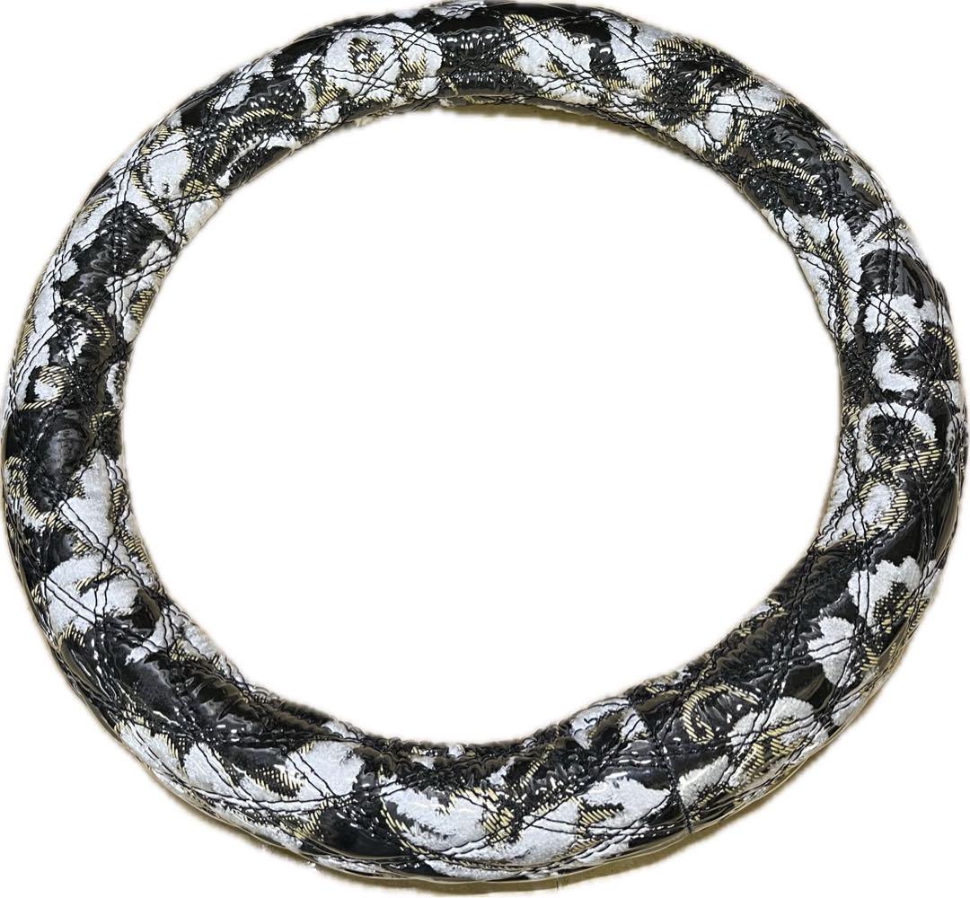 【国産新品】極太！金華山　小雪ブラック　同色ダブルステッチハンドルカバー 国産新品】極太！金華山 小雪ブラック 同色ダブルステッチ