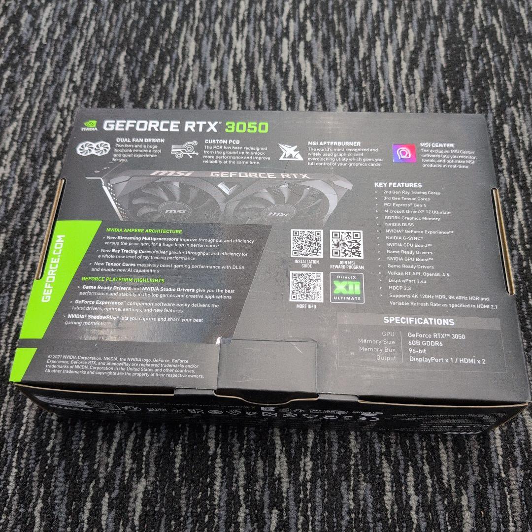 グラフィックボード・グラボ・ビデオカード MSI GeForce RTX 3050 Ventus 2X