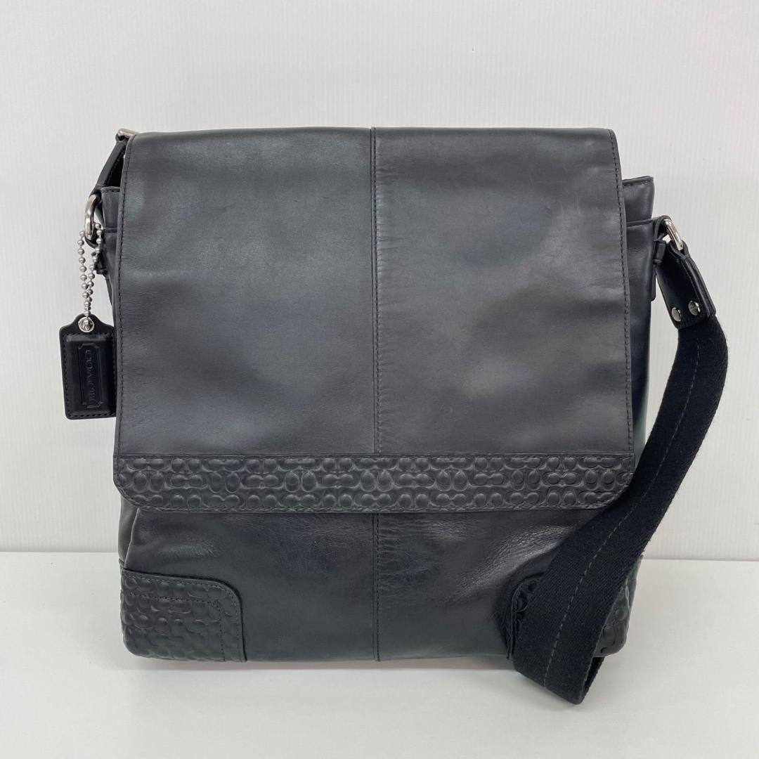 COACH コーチ ミニシグネチャー レザー ショルダーバッグ F74386