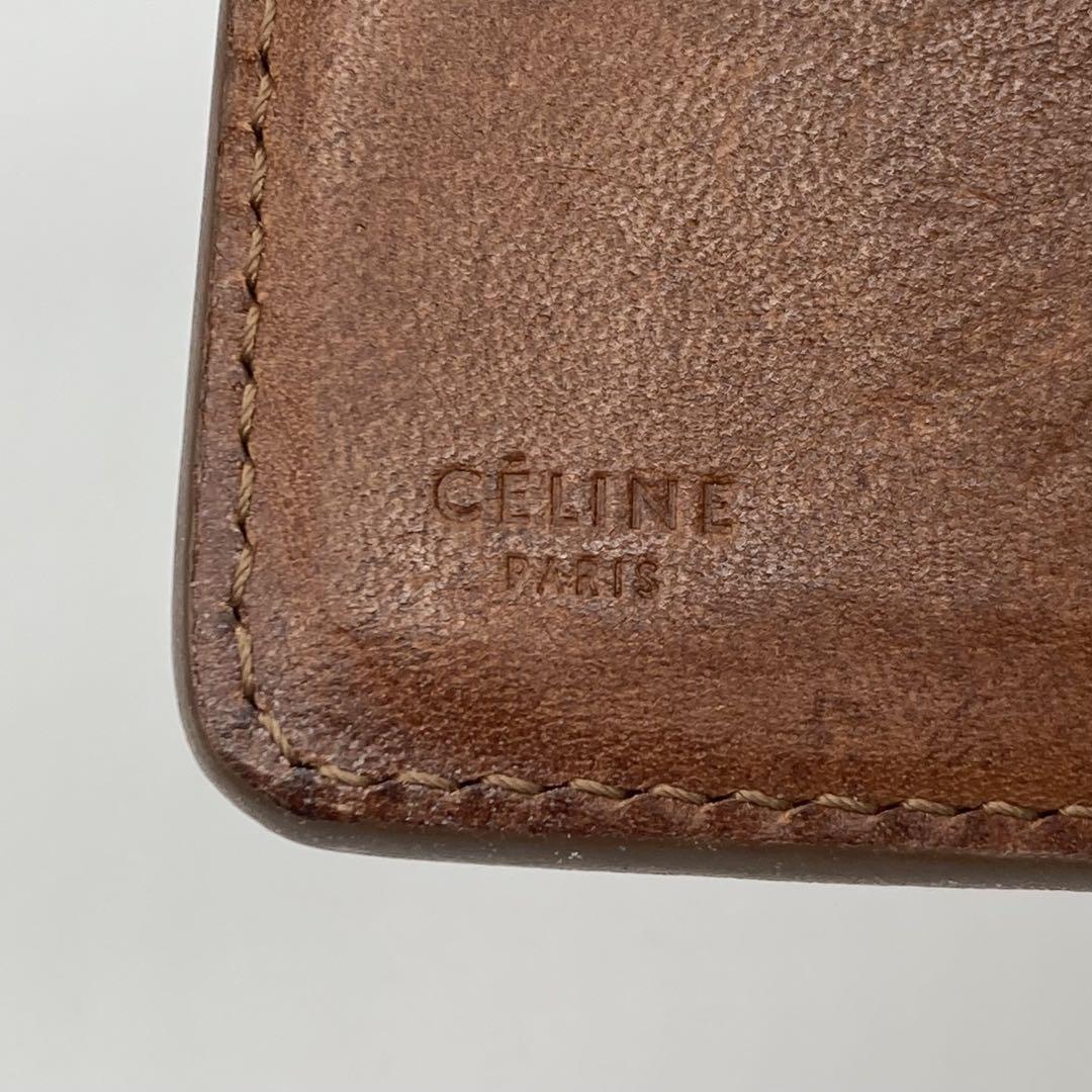 CELINE セリーヌ 折り財布 マカダム トリオンフ ラウンドジップ