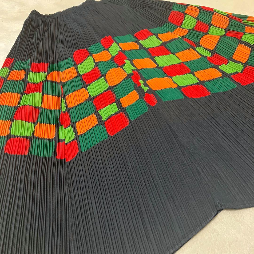 PLEATS PLEASE ISSEY MIYAKE 総柄 ロング スカート 5サイズ