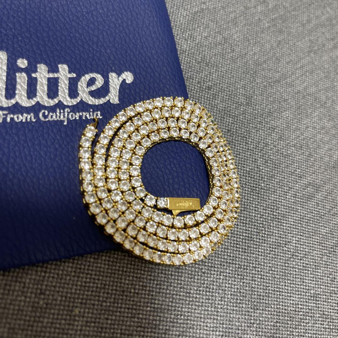 アクセサリー glitter Luxury Tennis Necklace 46mm