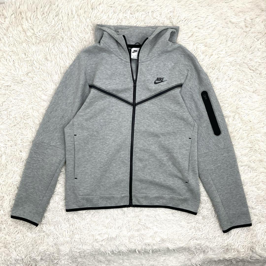 【レアXL】NIKE ナイキ テックフリース ジップアップパーカー グレー