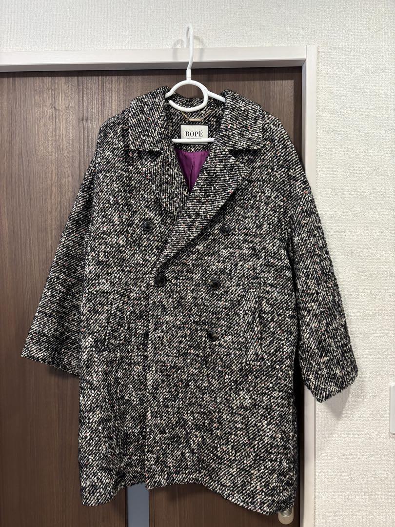 美品】ロペマドモアゼル ツイード ウールモッサ ダブルブレスト