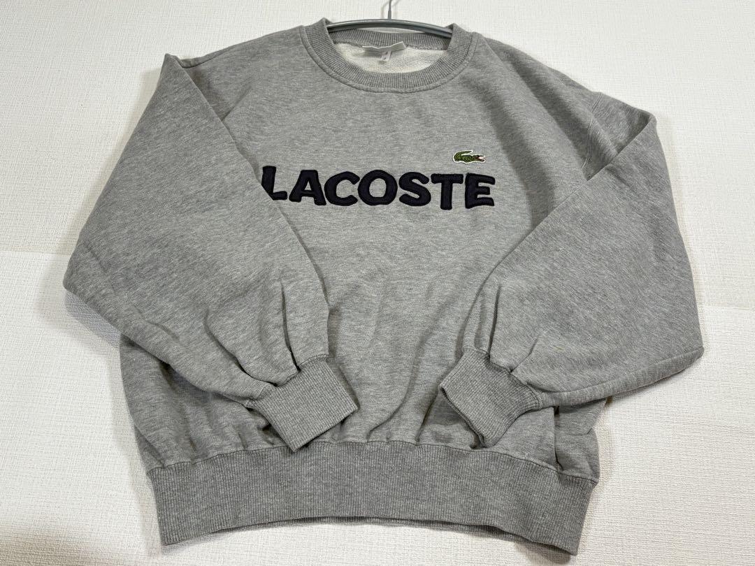 ヴィンテージ LACOSTE トレーナー　グレー　4　90s オールドラコステ