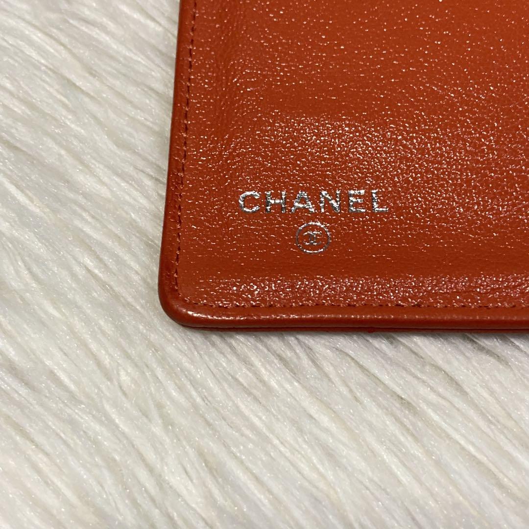 早い者勝ち　美品　CHANEL シャネル　長財布　オレンジ　バイカラー　付属品
