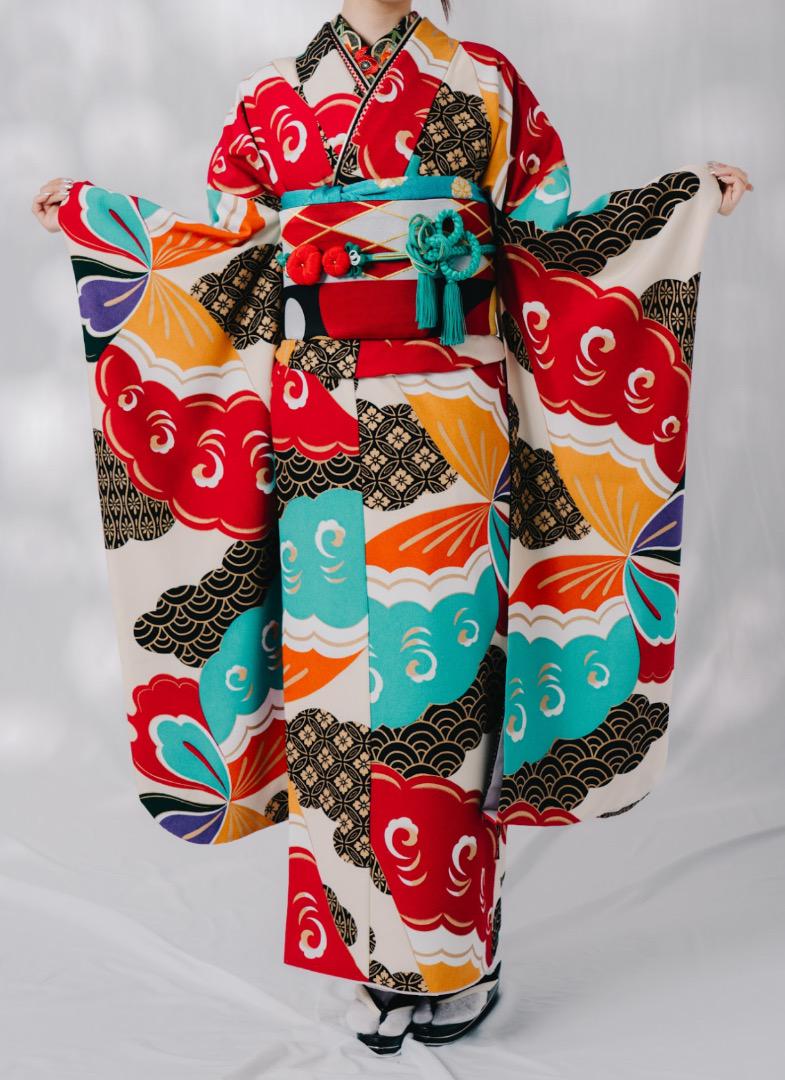 ≪美品≫振袖9点フルセット【434】【155cm～165cmの方用】