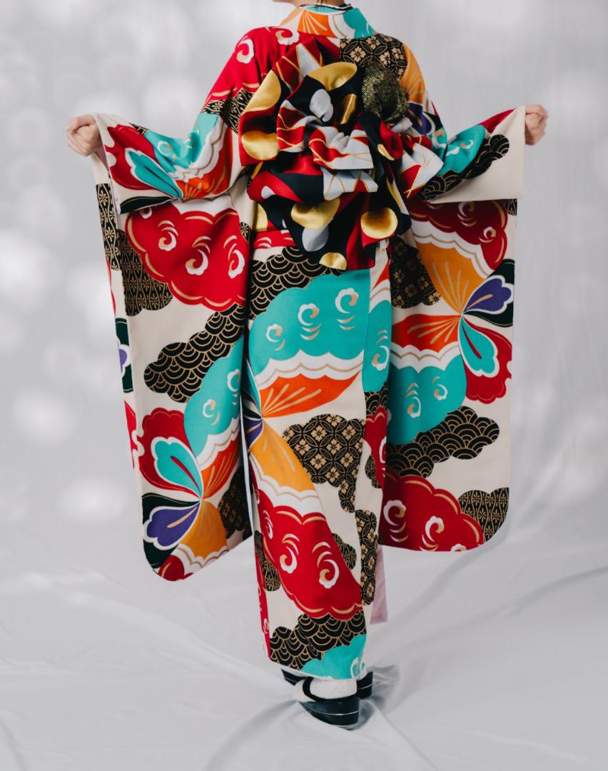 ≪美品≫振袖9点フルセット【434】【155cm～165cmの方用】