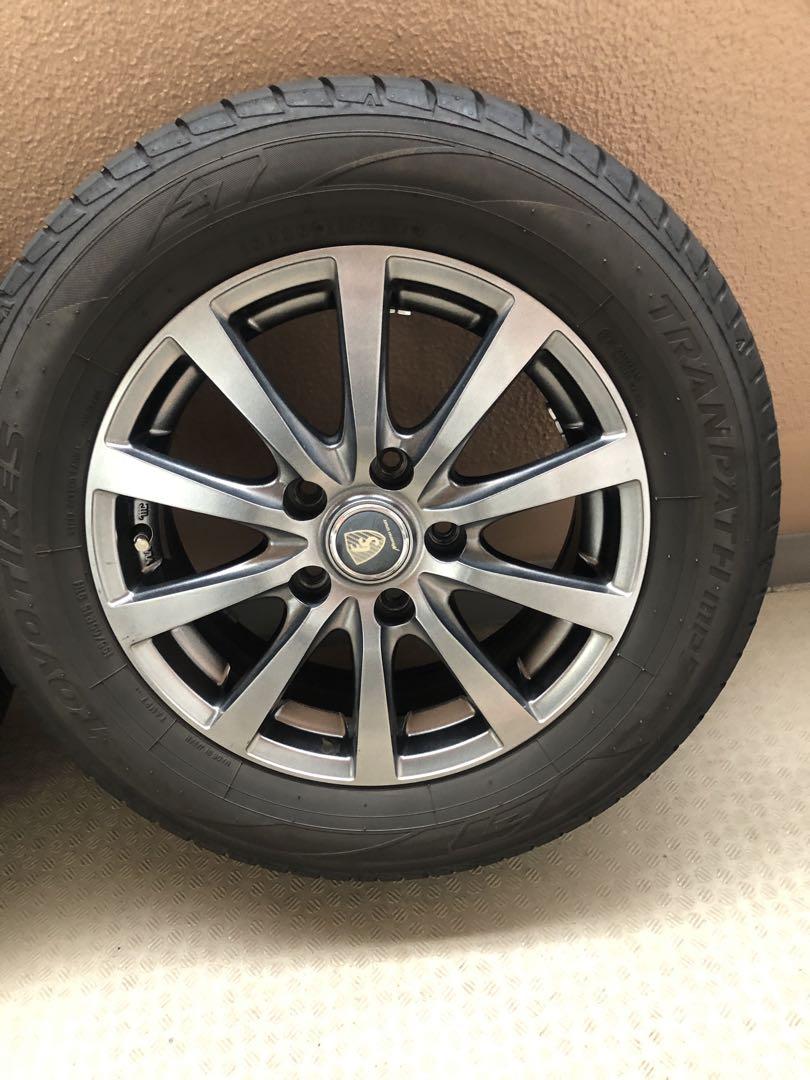 ②195/65R15 タイヤ・アルミホイール2本セット セレナ、ヴォクシー、ノア