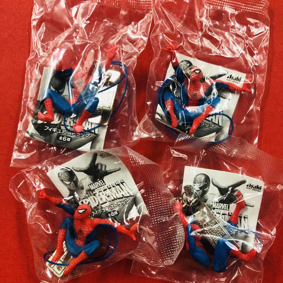 スパイダーマン ストラップ アサヒWONDA おまけ 4個セット