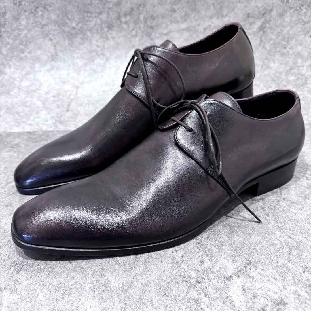 【ほぼ未使用】Agnes b 28.5cm プレーントゥ　ビジネス　オールレザー