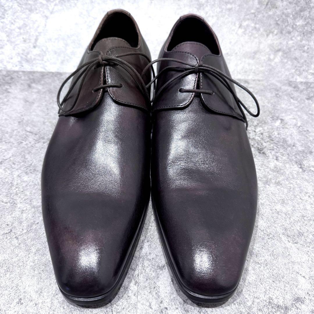 【ほぼ未使用】Agnes b 28.5cm プレーントゥ　ビジネス　オールレザー