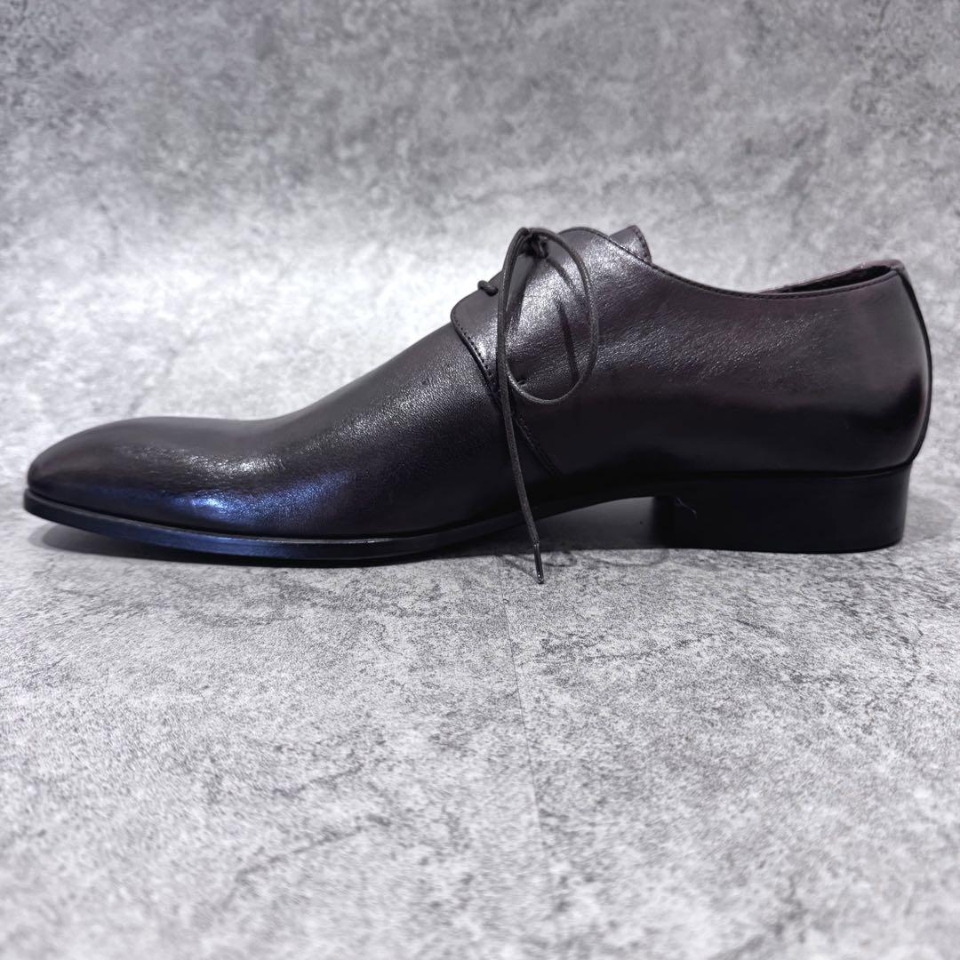 【ほぼ未使用】Agnes b 28.5cm プレーントゥ　ビジネス　オールレザー