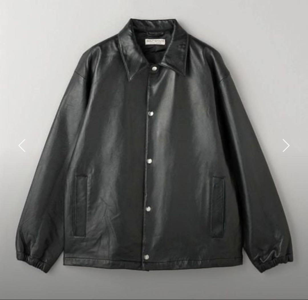 ユナイテッドアローズ　レザーコーチジャケット　leather jacket