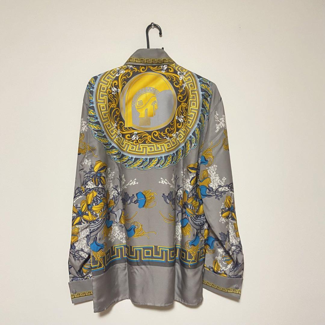 新品未使用】VERSACE ベルサーチ ベルサーチェ 総柄 長袖シャツ