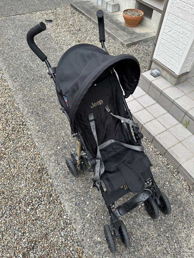 ゆあ　Jeep ブラック ベビーカー 折りたたみ式