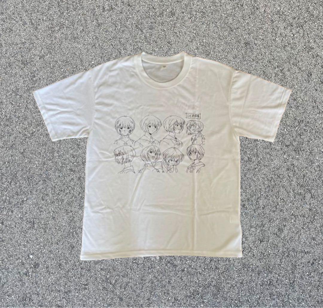 エヴァンゲリオン 白 アニメt Tシャツ スイングトップ y2k 綾波