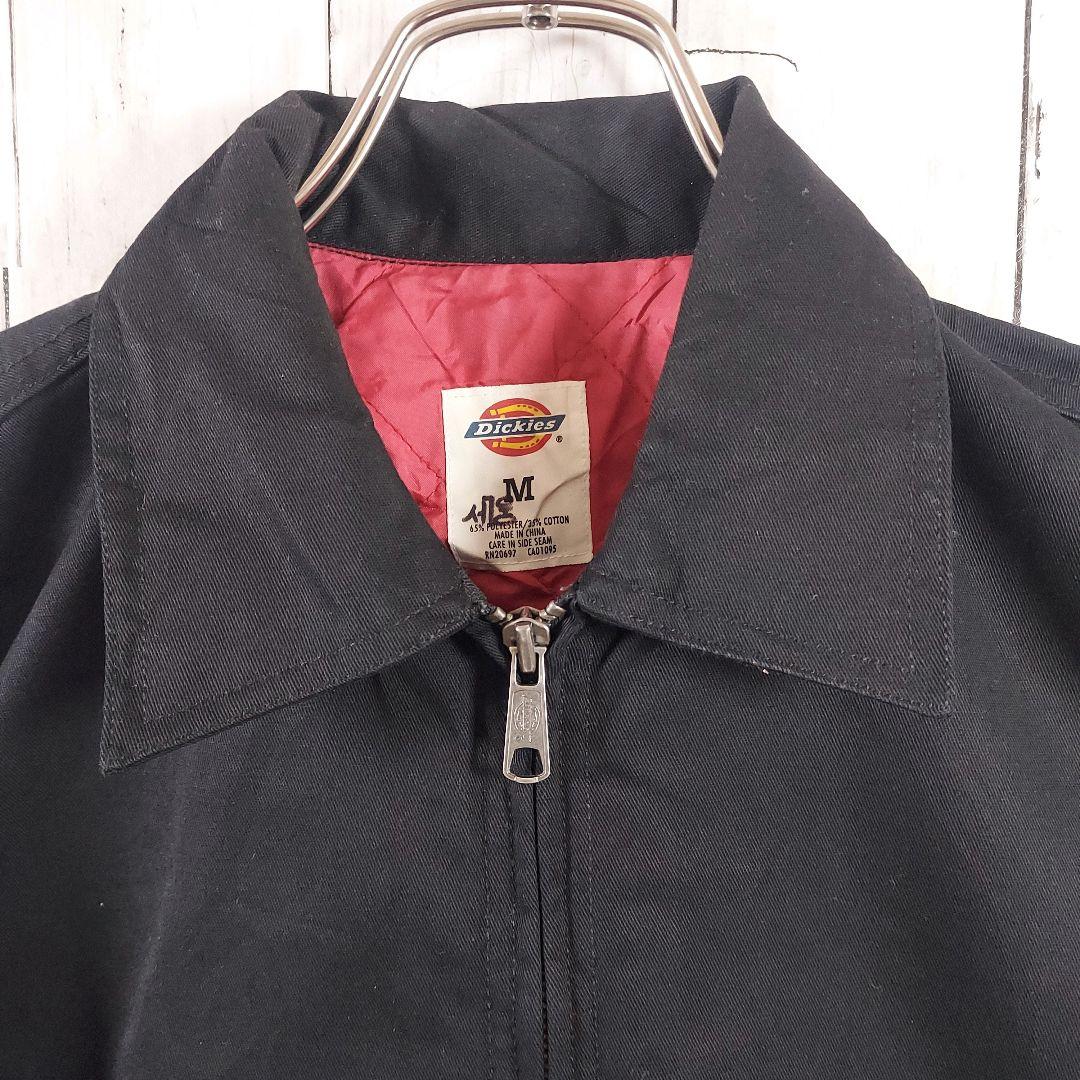 【Dickies】ディッキーズ フルジップ 全刺繍 ワークジャケット M 黒