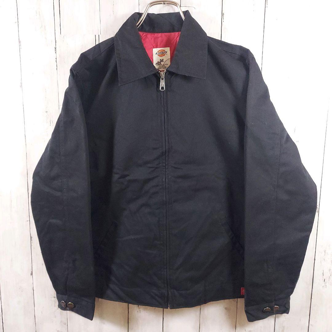 【Dickies】ディッキーズ フルジップ 全刺繍 ワークジャケット M 黒
