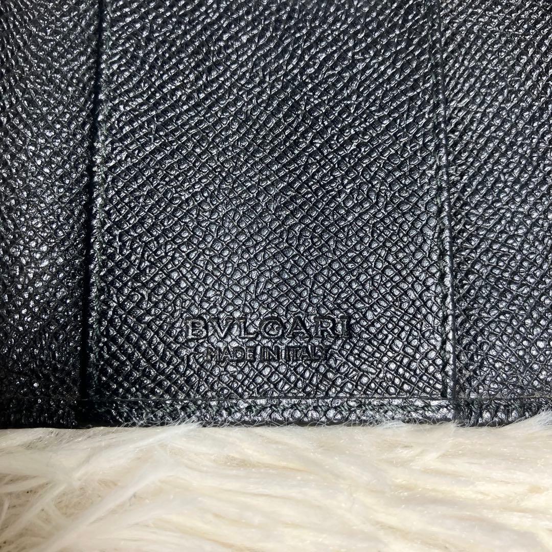 美品 BVLGARI キーケース レザーブラック 6連 美品 BVLGARI キーケース レザーブラック 6連