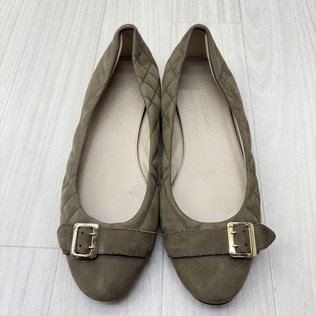 ■ BURBERRY バーバリー スウェード フラットシューズ 38.5