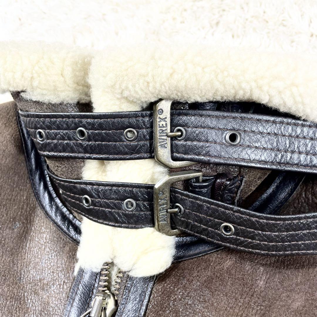 アヴィレックス B-3 USA製SCOVILL ZIP ムートン ジャケット