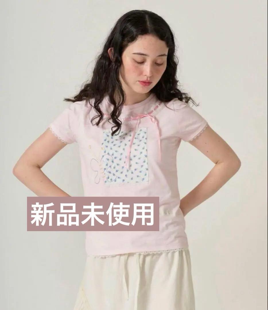 ガーリー 半袖コラージュTシャツ TINA：JOJUN