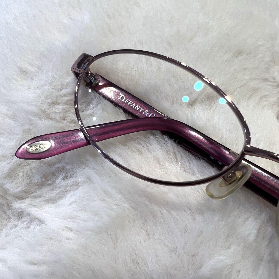 美品✨TIFFANY メガネ TF1121TD ピンク系 眼鏡