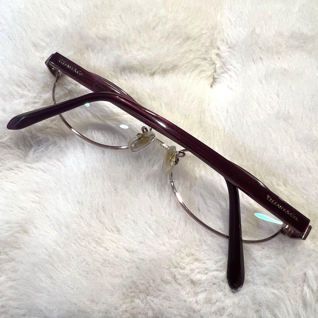 美品✨TIFFANY メガネ TF1121TD ピンク系 眼鏡