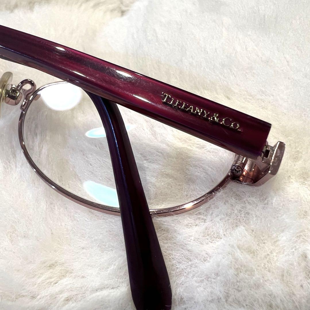 美品✨TIFFANY メガネ TF1121TD ピンク系 眼鏡