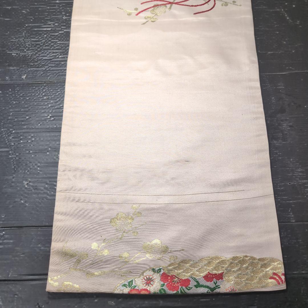 65 アンティーク　名古屋帯　　　花扇の山鳥 65 アンティーク 名古屋帯 花扇の山鳥新 デザイン