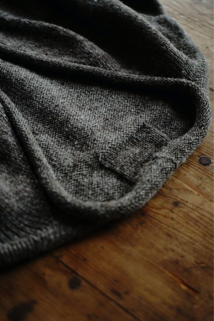 SOLNORDソルノール  Buttonless Cardigan(Gray)MadeinHokkaido