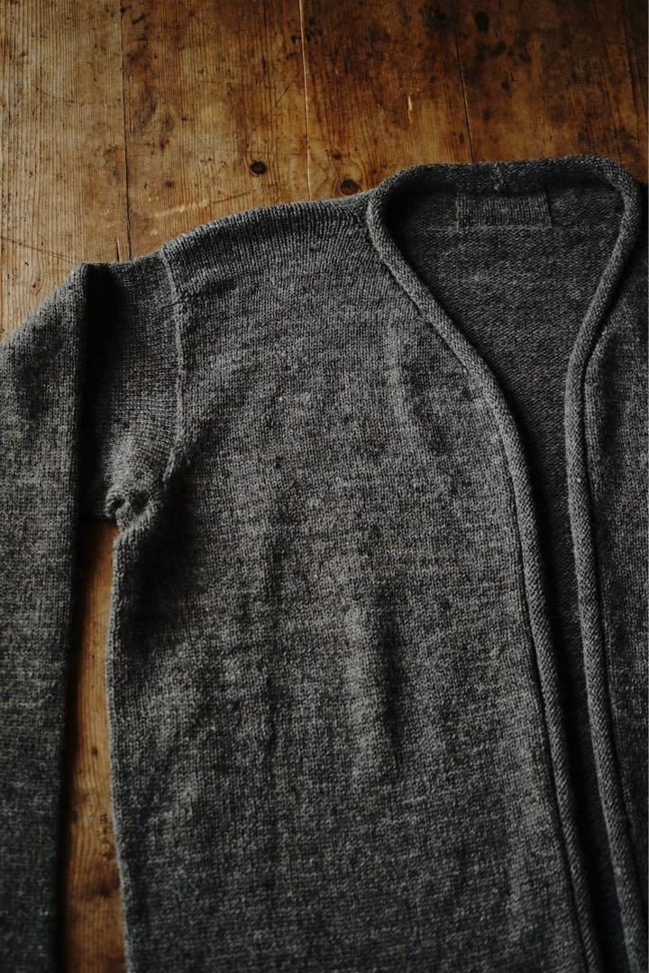 SOLNORDソルノール  Buttonless Cardigan(Gray)MadeinHokkaido