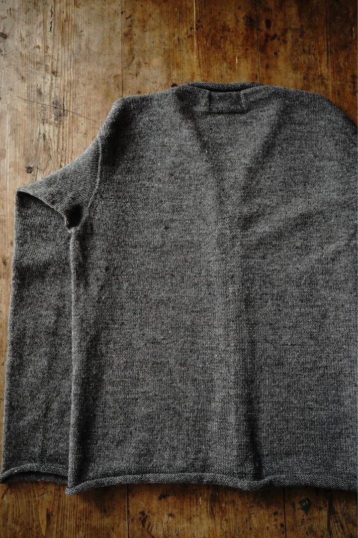 SOLNORDソルノール  Buttonless Cardigan(Gray)MadeinHokkaido