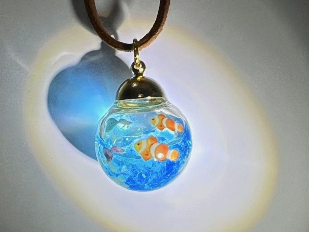 ❤️チャルメラ❤️星の海　小さな水族館　Sea drop✩。°ネックレス