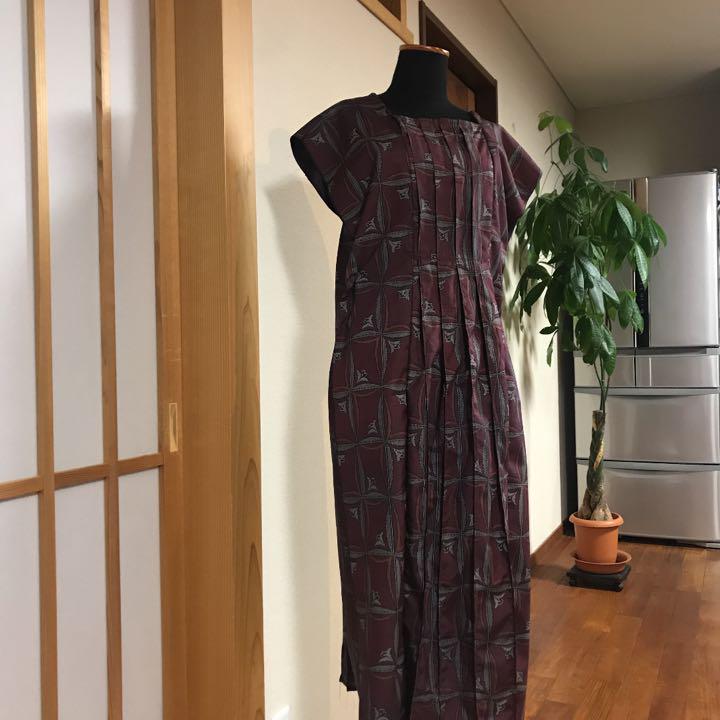 新作高品質 365日着られるハンドメイドシルク豪華タックロングワンピース 新品反物 lnbr7-m40511028615 好評定番