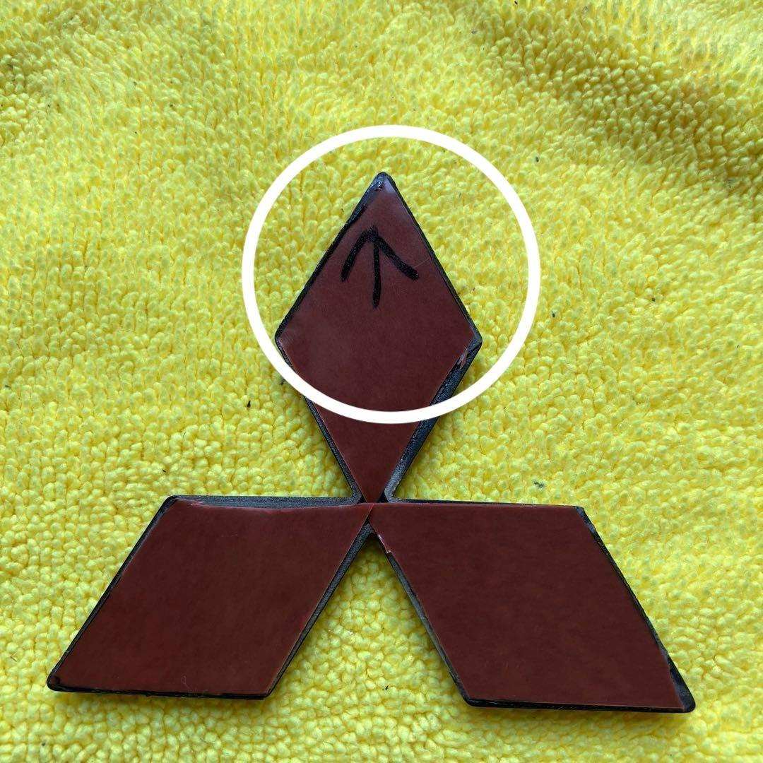 三菱 デリカ D5 前・後期対応マットブラックリアエンブレムセット