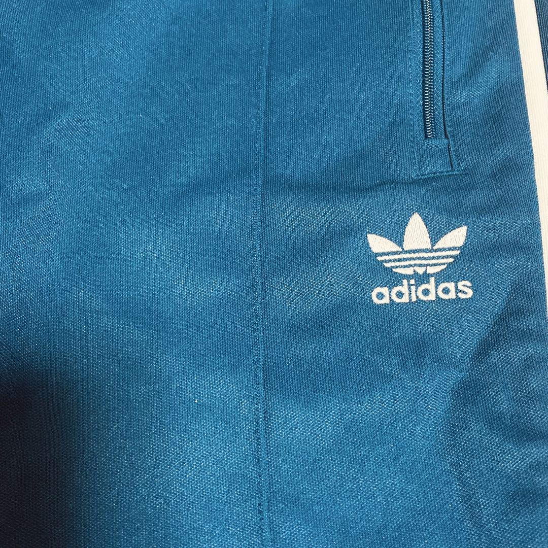 Adidas 青緑 ベッケンバウアー トラックパンツ アディダス ジャージ M