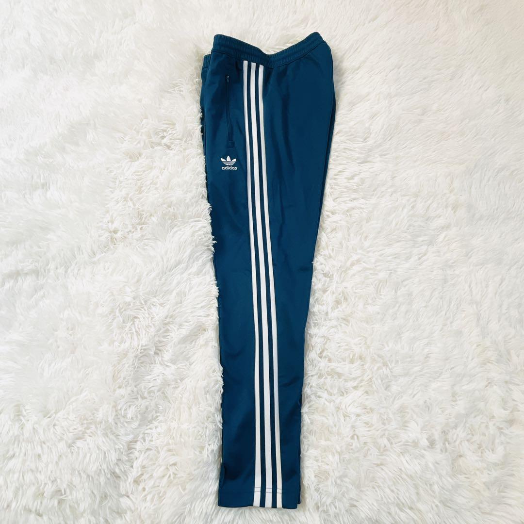 Adidas 青緑 ベッケンバウアー トラックパンツ アディダス ジャージ M