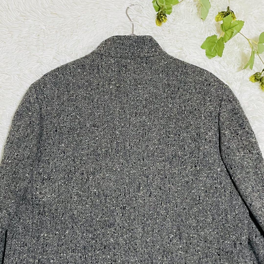 ◉美品◉noumi◉チェスターコート◉ツイード◉株式会社野海◉日本製◉グレー
