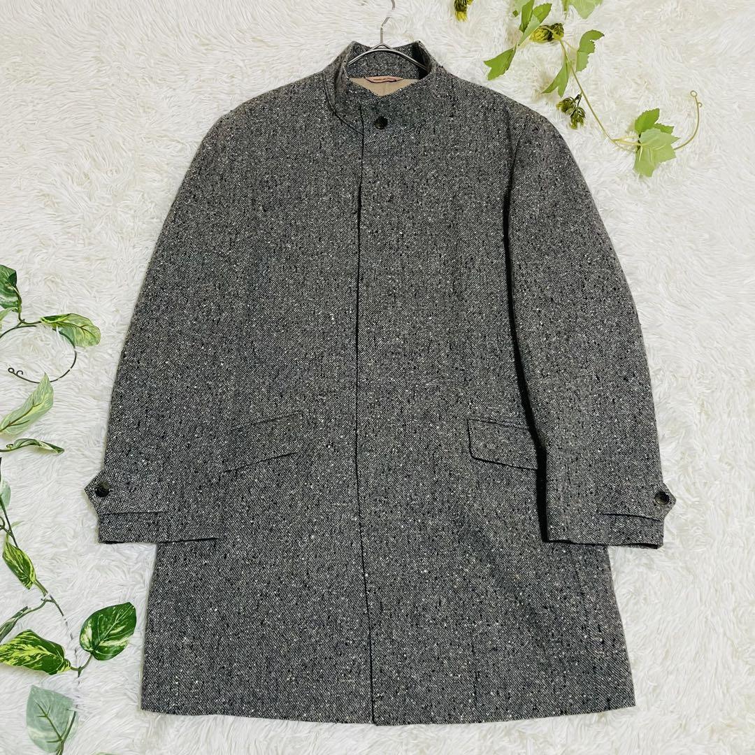 ◉美品◉noumi◉チェスターコート◉ツイード◉株式会社野海◉日本製◉グレー