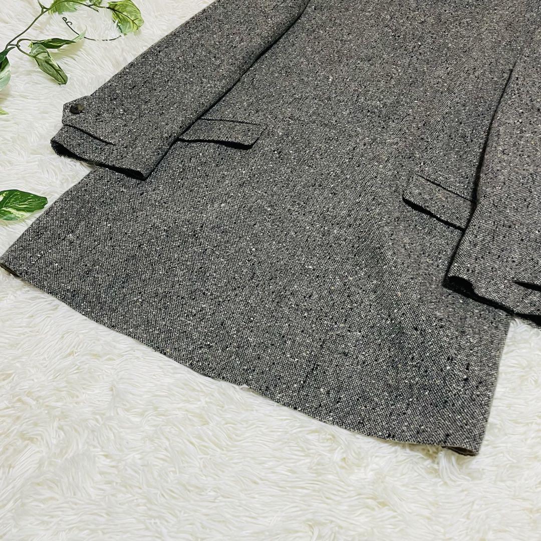 ◉美品◉noumi◉チェスターコート◉ツイード◉株式会社野海◉日本製◉グレー