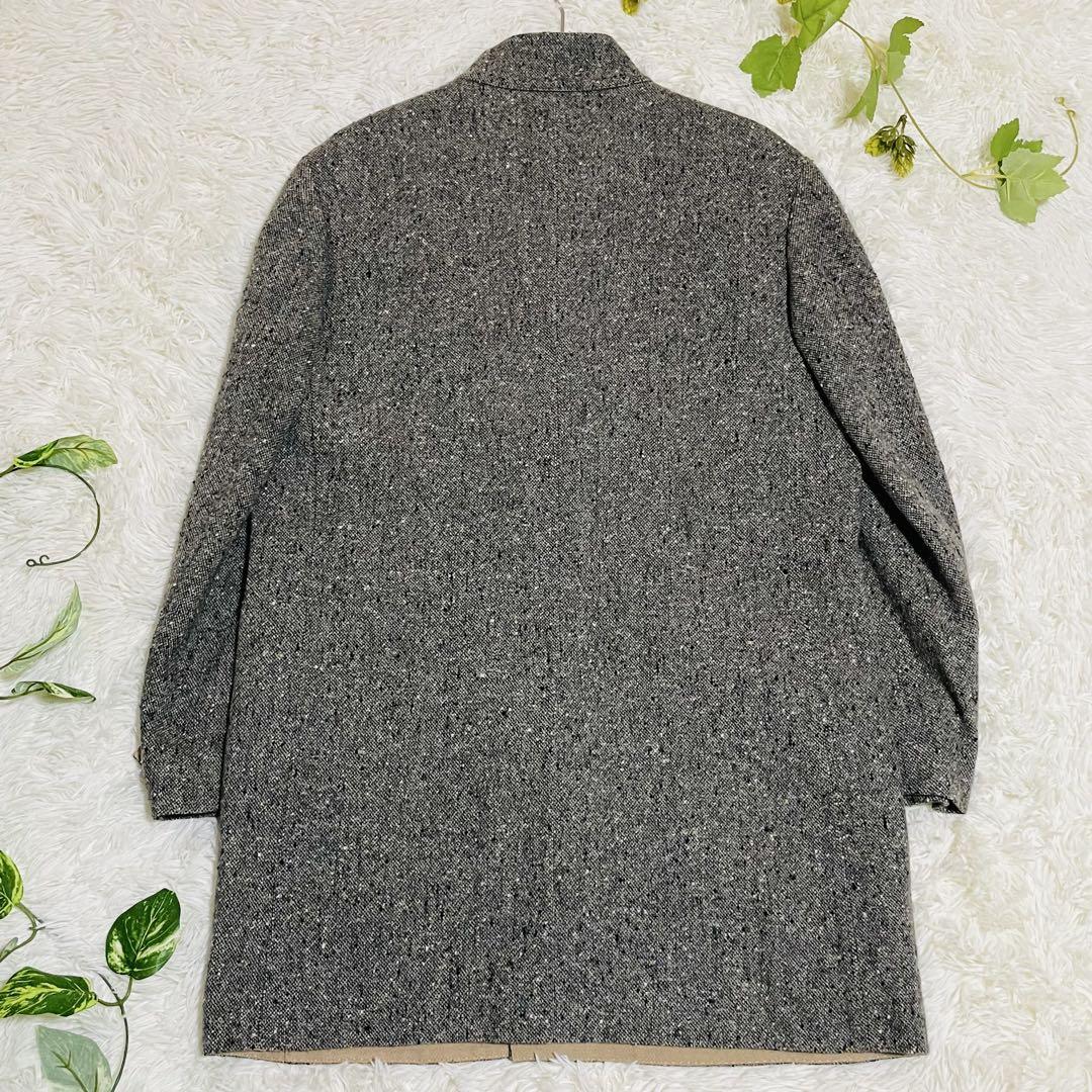 ◉美品◉noumi◉チェスターコート◉ツイード◉株式会社野海◉日本製◉グレー