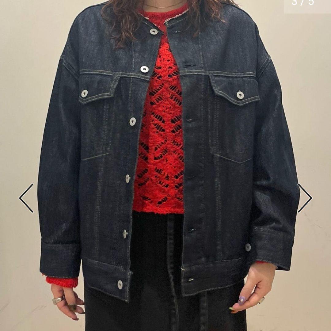 STYLE MIXER/ノーカラーデニムジャケット【インディゴ】 STYLE MIXER/ノーカラーデニムジャケット【インディゴ】