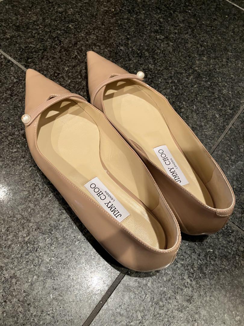 【美品♡】JIMMY CHOO ポインテッドトゥ フラットシューズ　38