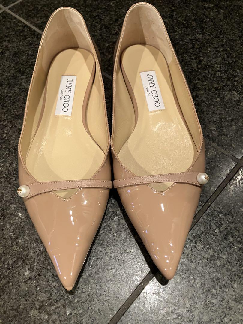 【美品♡】JIMMY CHOO ポインテッドトゥ フラットシューズ　38