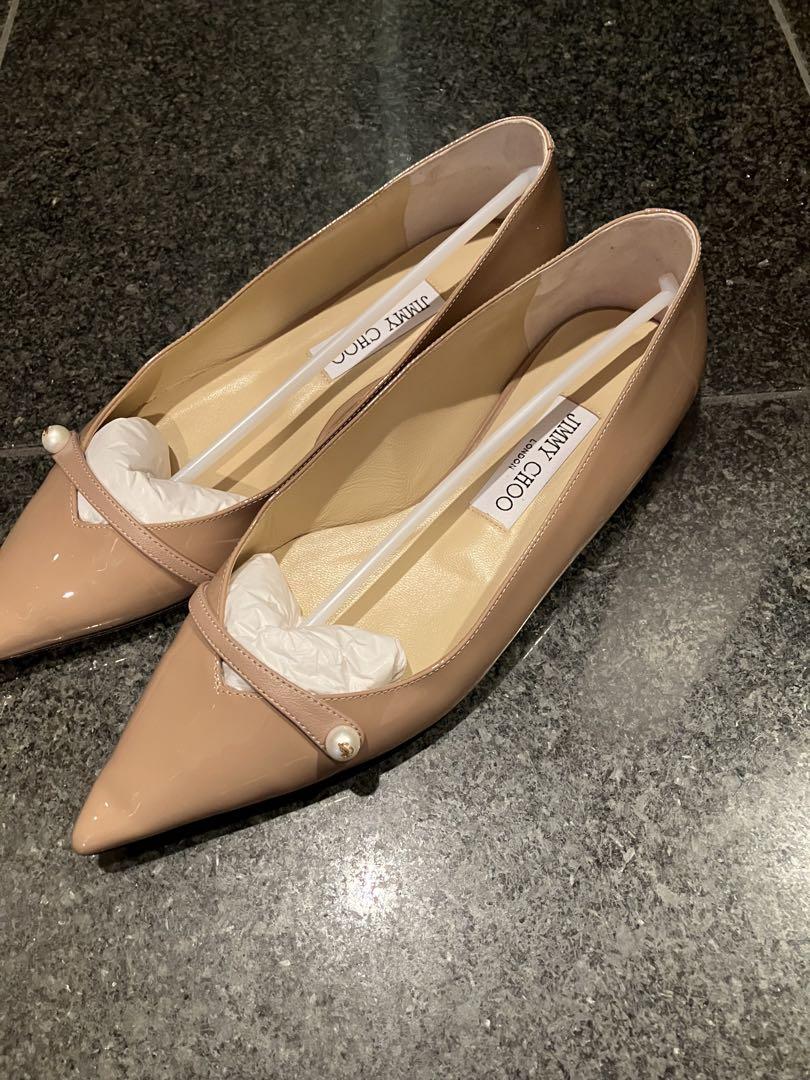 【美品♡】JIMMY CHOO ポインテッドトゥ フラットシューズ　38
