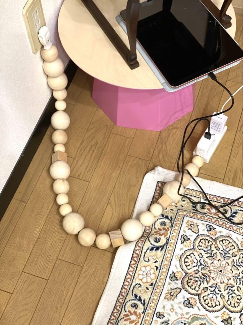 ウッド延長コードインテリア小物Cable jewelry multi plug BLESS - 【残りわずか】Cable Jewelry Multiplug_1.4m(WOODEN