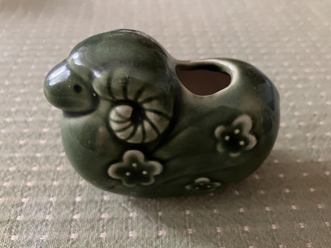 陶器製 ひつじ&いぬ爪楊枝入れ
