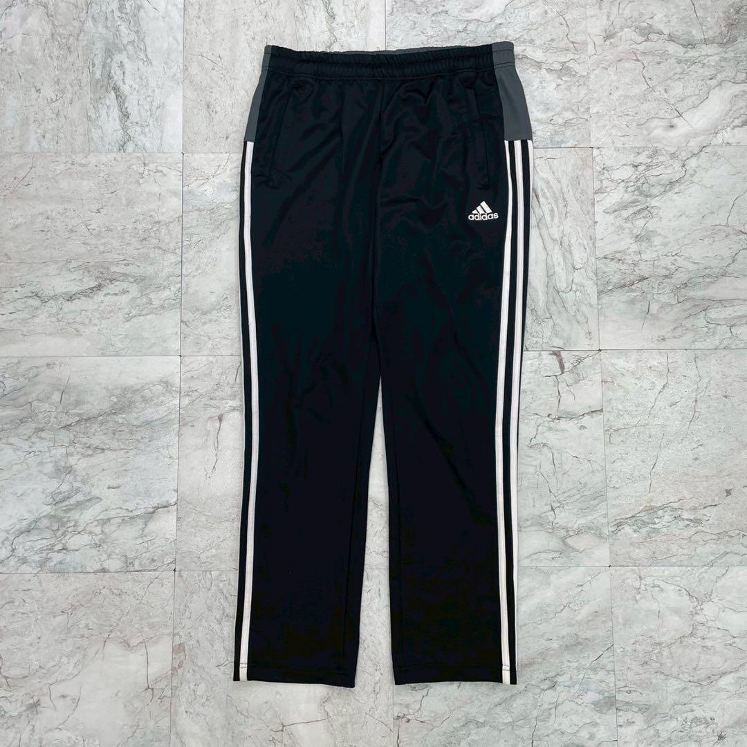 【人気】adidas アディダス トラックパンツ ジャージ 刺繡ロゴ M adidas アディダス トラックパンツ ジャージ 刺繍ロゴ 紺×白 85